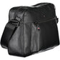 Black Polyurethane Men Shoulder Bag