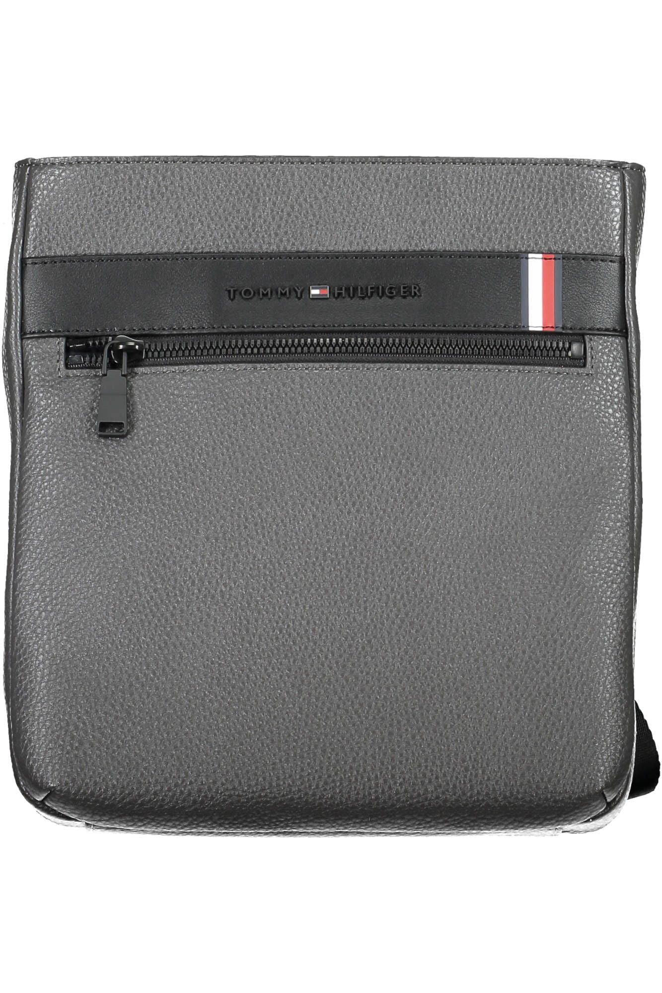 Gray Polyurethane Men Shoulder Bag