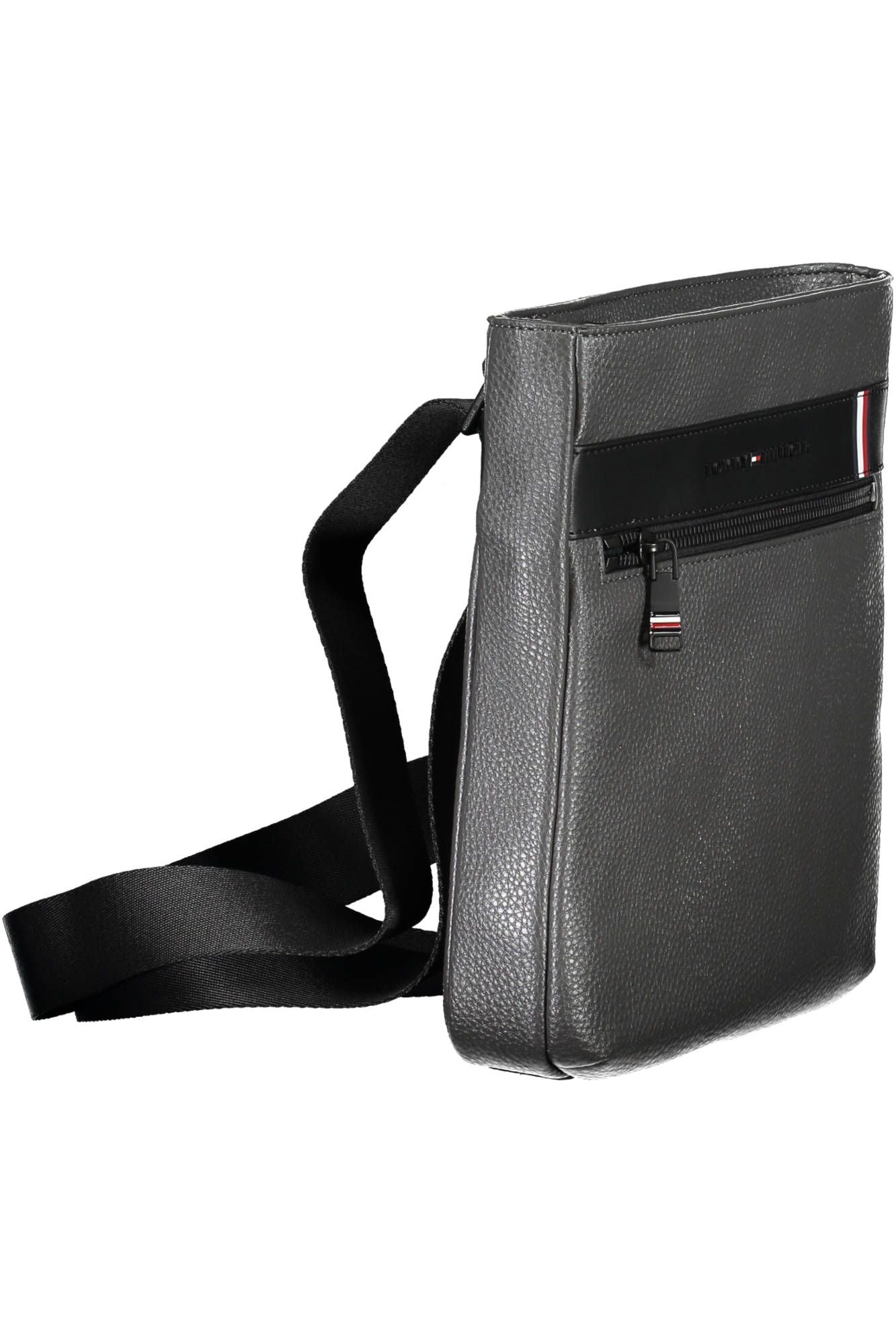 Gray Polyurethane Men Shoulder Bag