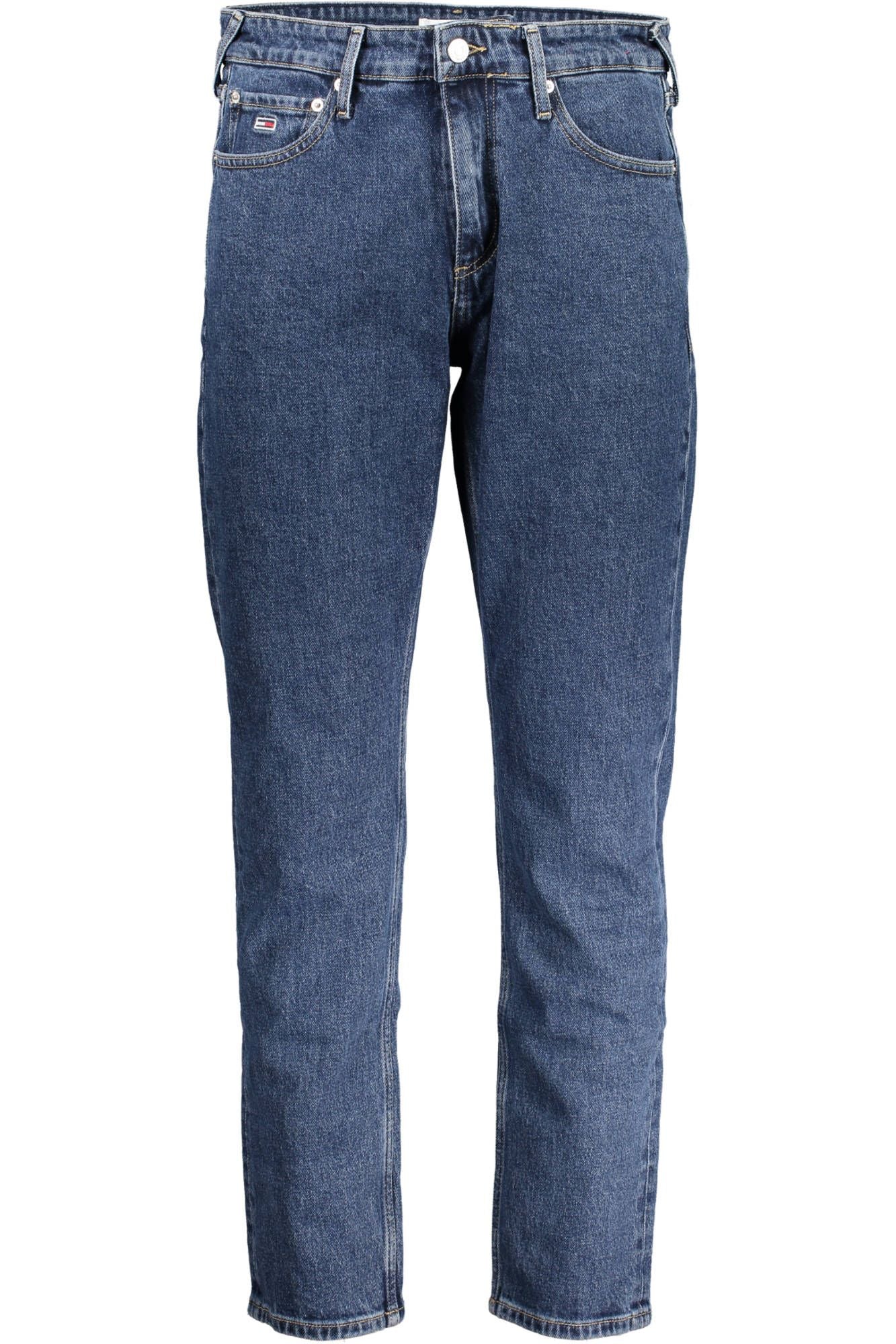 Blue Cotton Men Slim Jeans