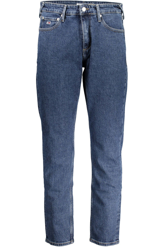 Blue Cotton Men Slim Jeans