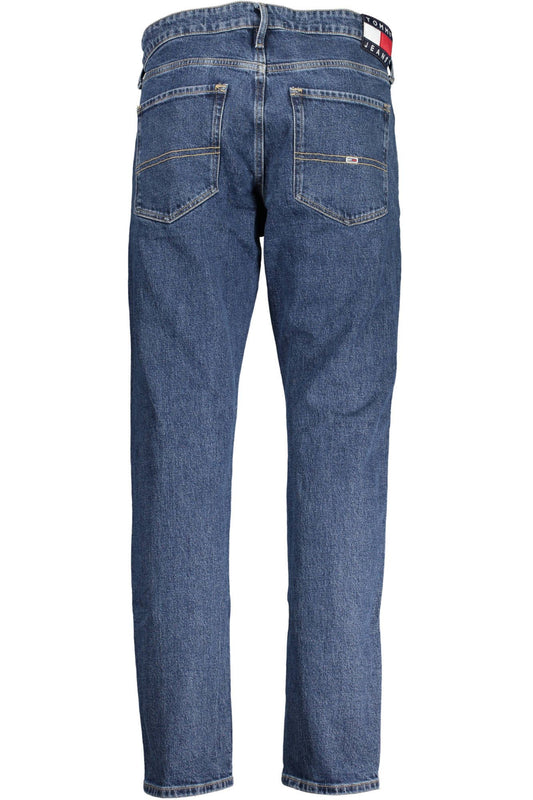 Blue Cotton Men Slim Jeans