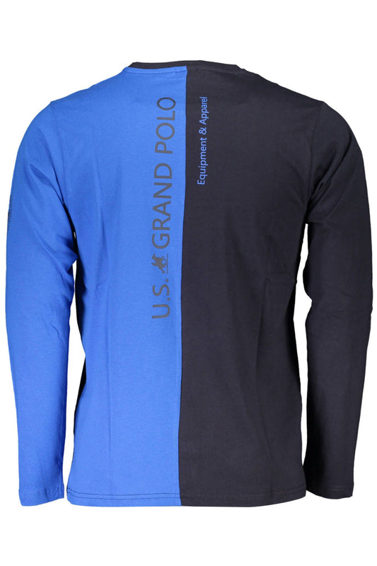 Blue Cotton Men T-Shirt