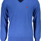 Blue Cotton Mens Sweater
