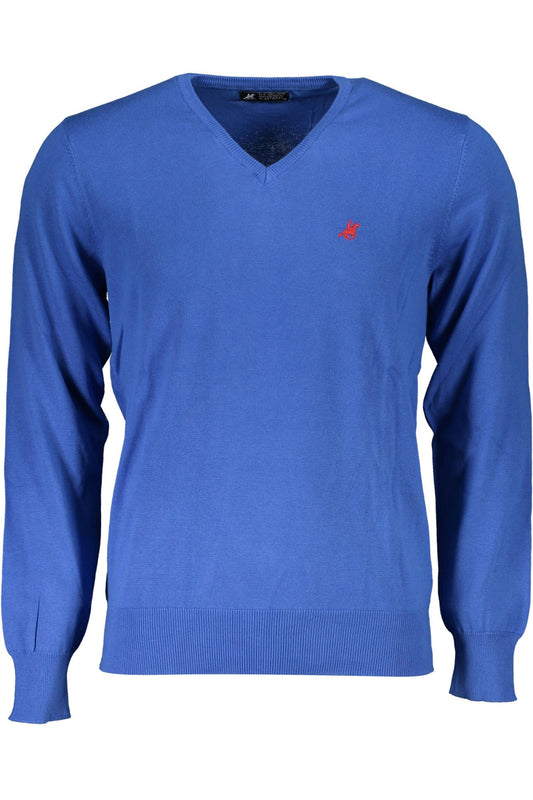 Blue Cotton Mens Sweater