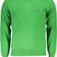 Green Cotton Men Sweater