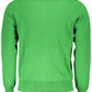 Green Cotton Men Sweater