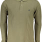 Green Cotton Men Polo Shirt