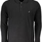 Black Cotton Men Polo Shirt