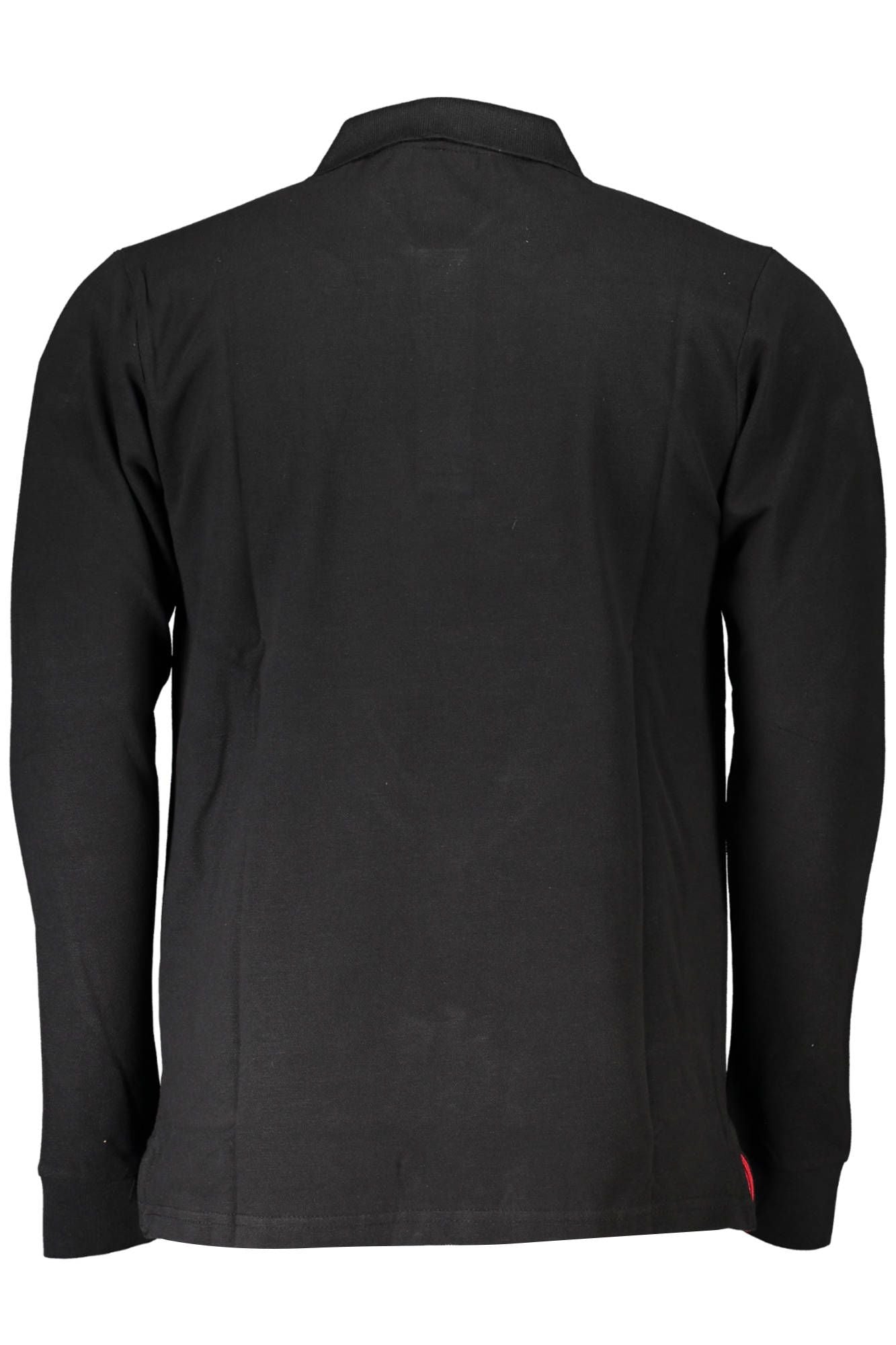 Black Cotton Men Polo Shirt
