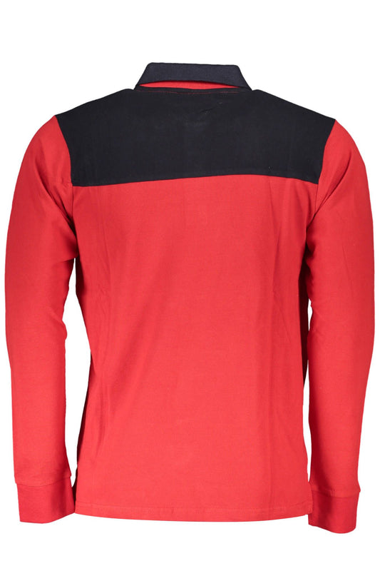 Red Cotton Men Polo Shirt
