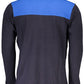 Blue Cotton Men Polo Shirt