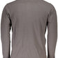 Gray Cotton Men Polo Shirt