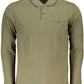 Green Cotton Men Polo Shirt