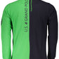 Green Cotton Men Polo Shirt