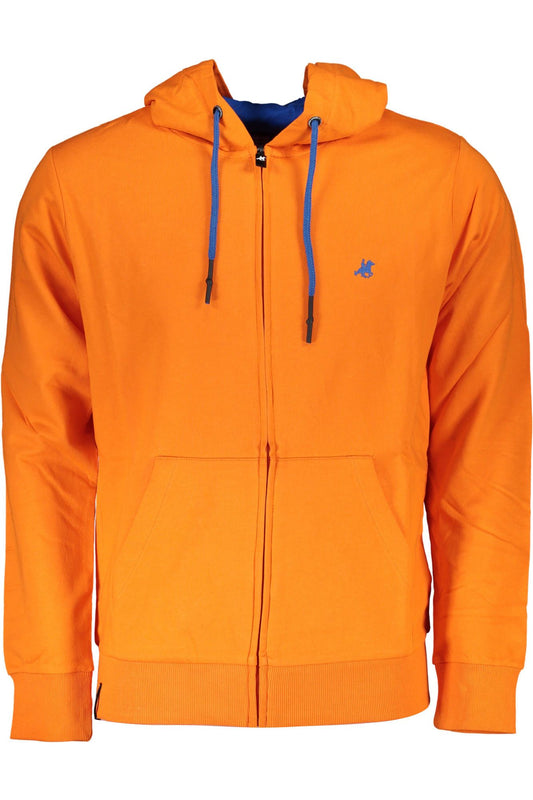 Orange Cotton Men Sweater