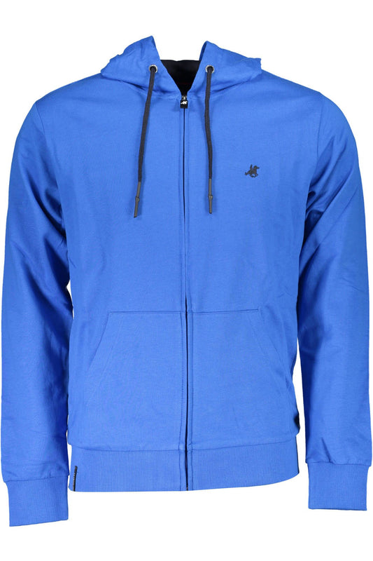 Blue Cotton Men Sweater