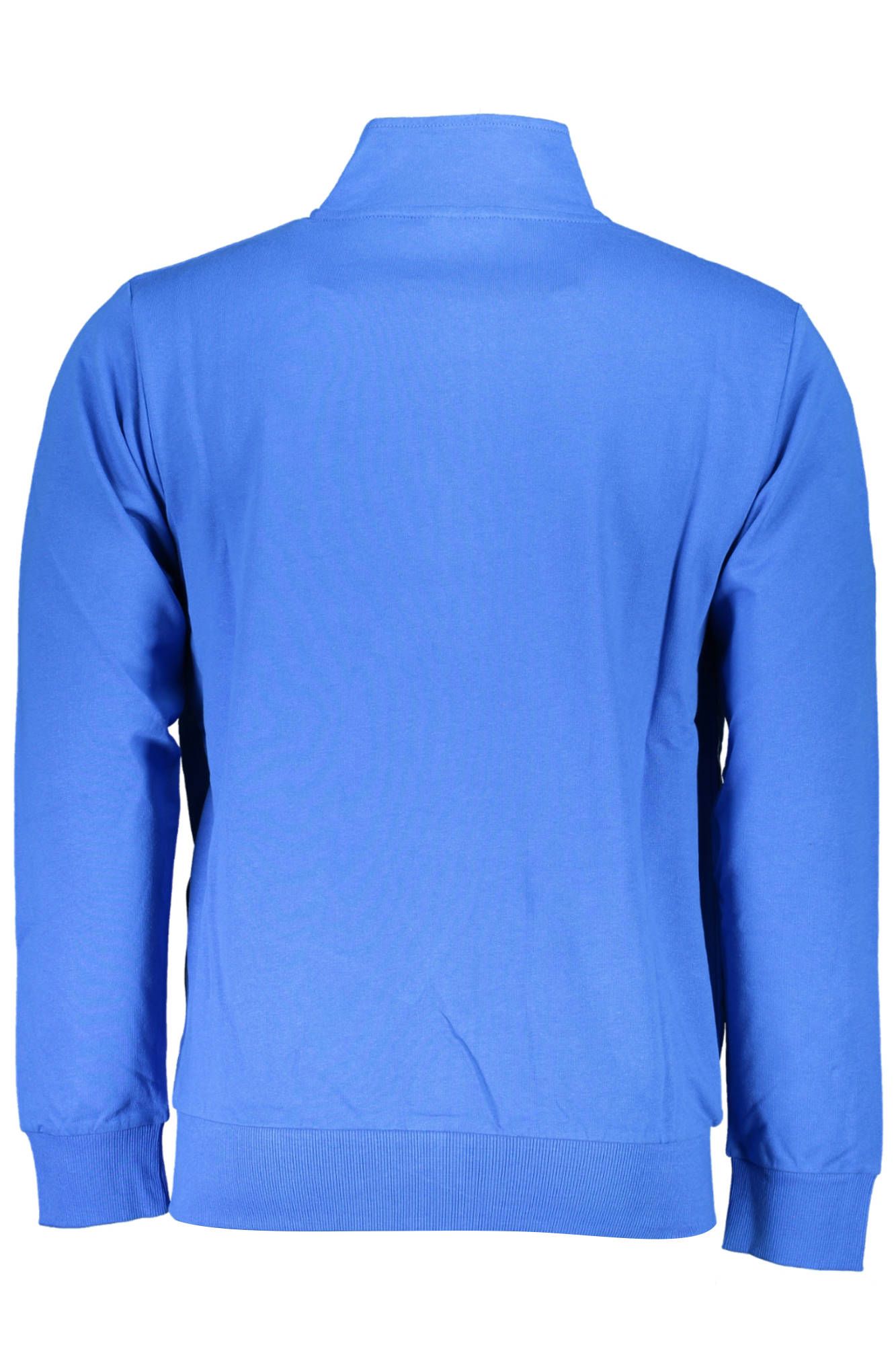 Blue Cotton Men Sweater