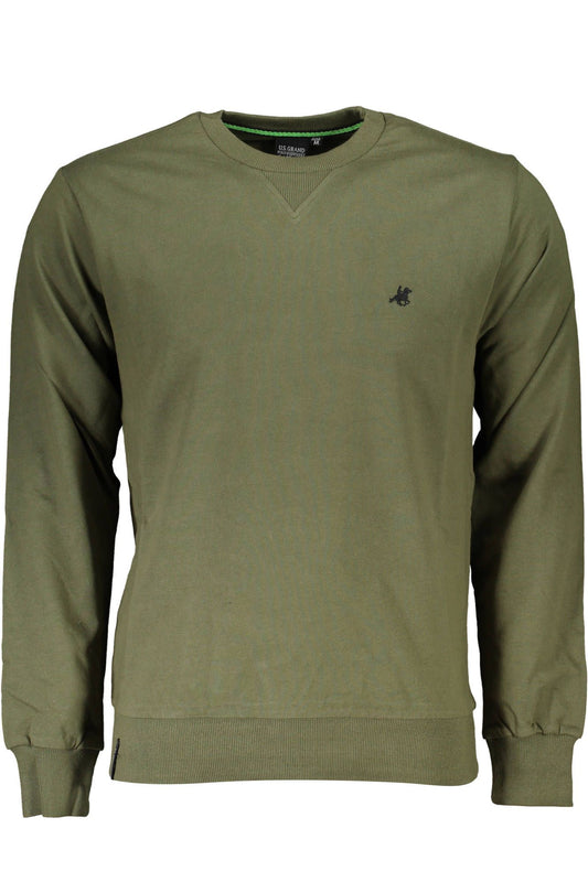Green Cotton Men Sweater