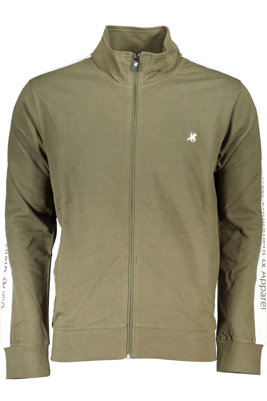 Green Cotton Men Sweater