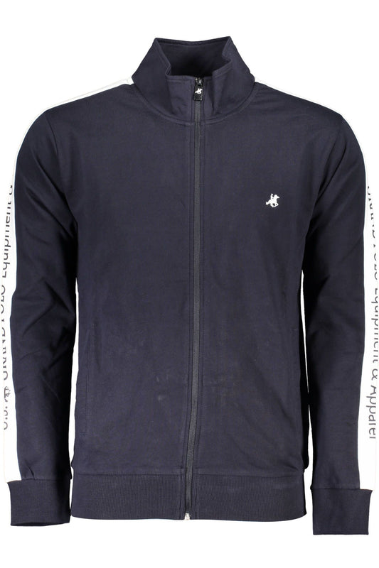 Blue Cotton Men Sweater
