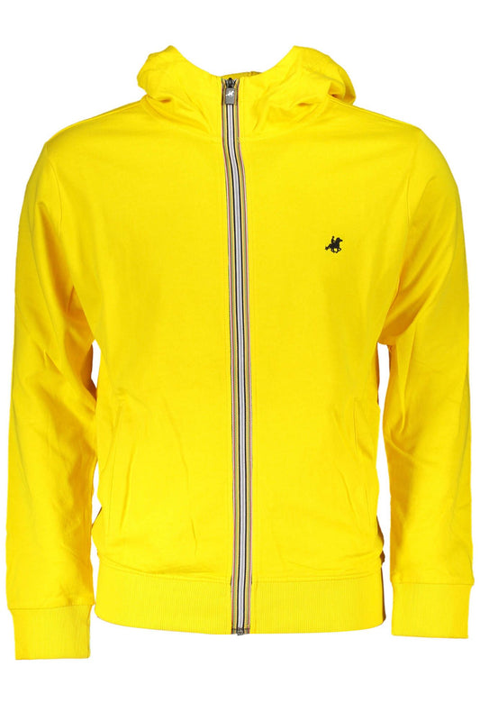 Yellow Cotton Men Sweater