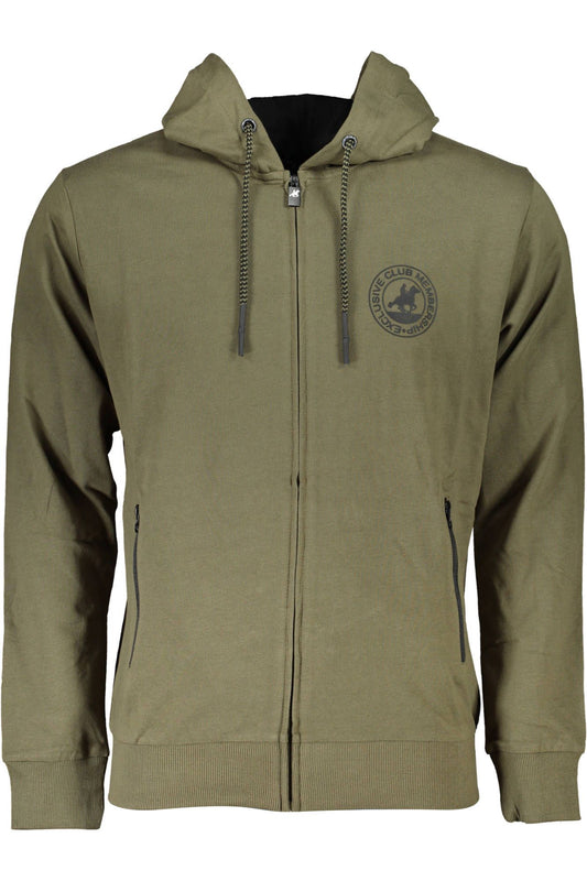Green Cotton Men Sweater