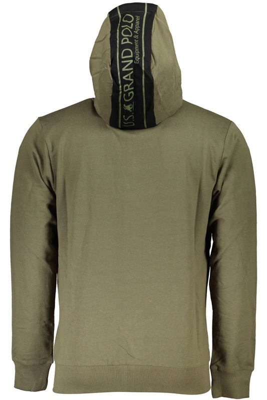 Green Cotton Men Sweater