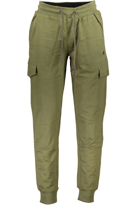 Green Cotton Men Sports Trouser