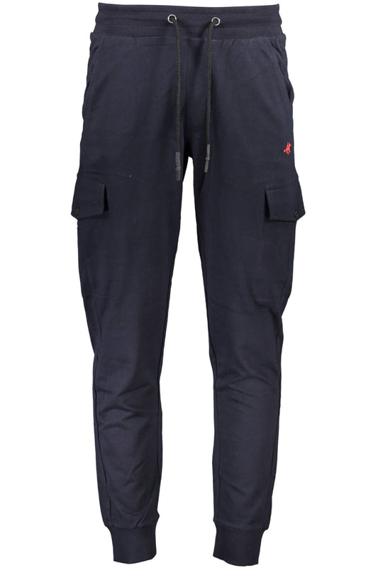 Blue Cotton Men Pant