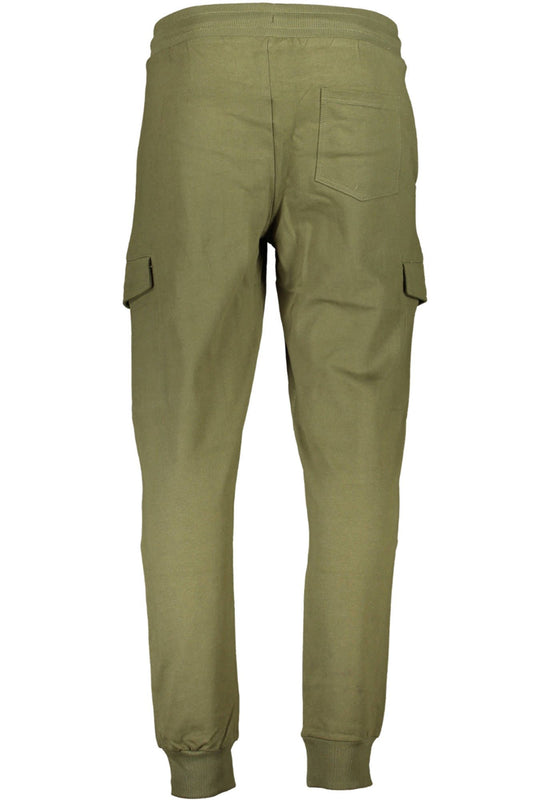 Green Cotton Men Sports Trouser
