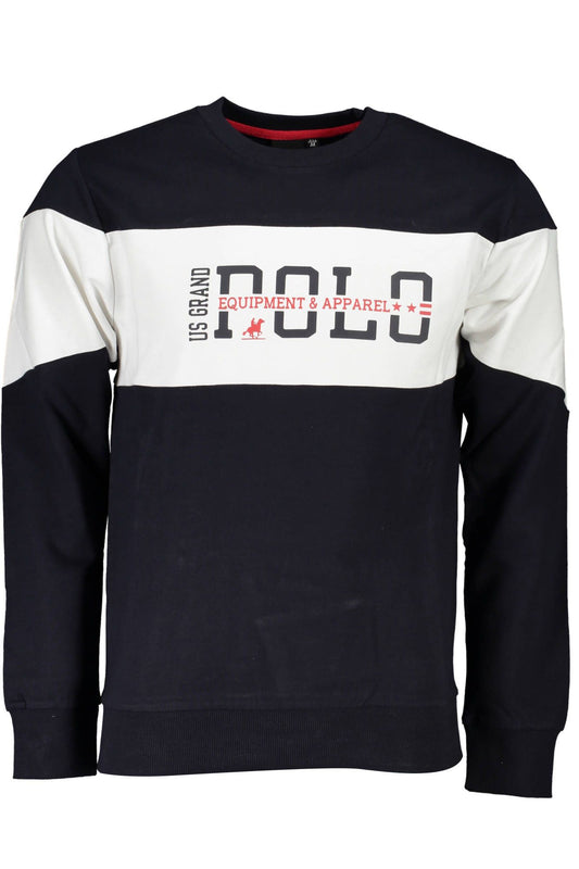 Blue Cotton Men Sweater