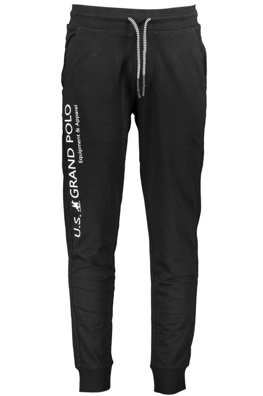 Black Cotton Men Pant