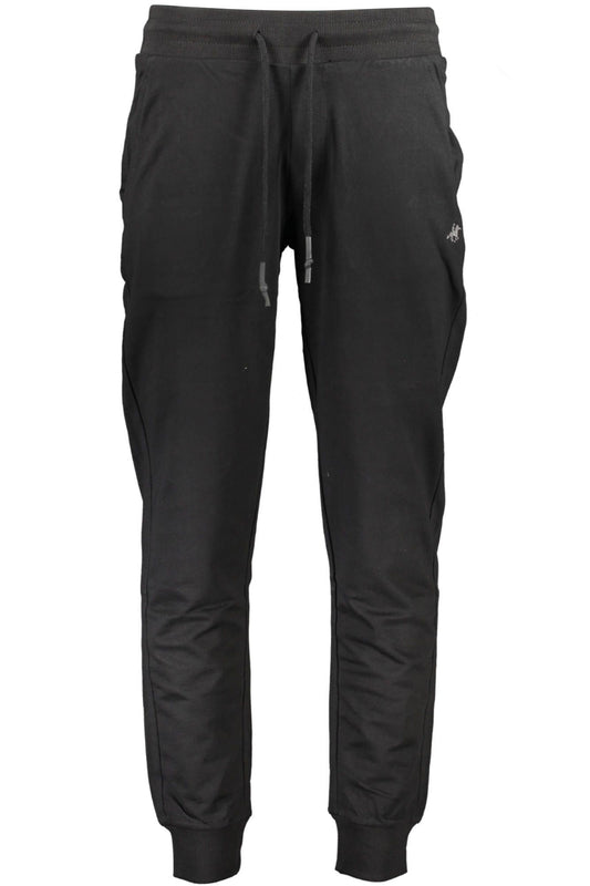 Black Cotton Men Sports Pant