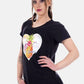 Black Cotton Blend Sweater with Brilliance
