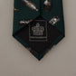 Black Bottle Fantasy Print Silk Adjustable Accessory Tie