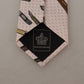 Pink Pen Dots Print 100% Silk Adjustable Neck Accessory Tie