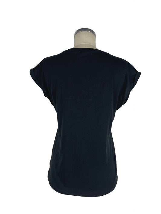 Black Cotton Women's Top