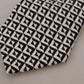 Black White Geometric 100% Silk Adjustable Accessory Tie