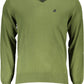 Green Cotton Men Sweater