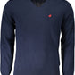 Blue Cotton Men Sweater