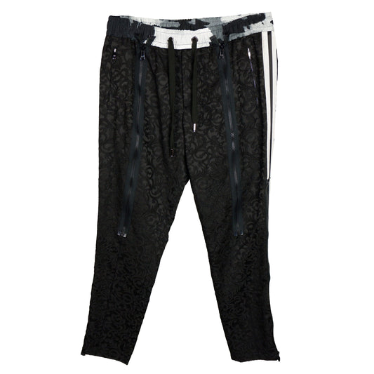 Black Silk Men Sports Trousers