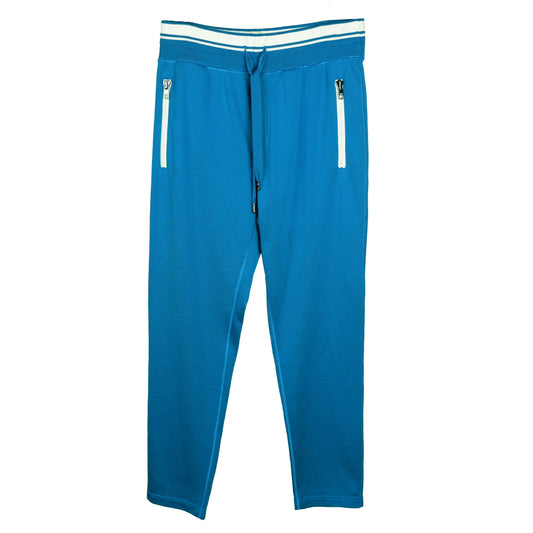 Blue Cotton Men Pants