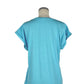 Light Blue Cotton Women T-Shirt