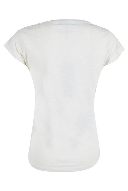 White Cotton Women T-Shirt