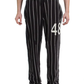 Black Cotton Men Sports Trouser