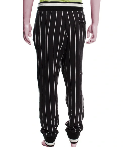Black Cotton Men Sports Trouser