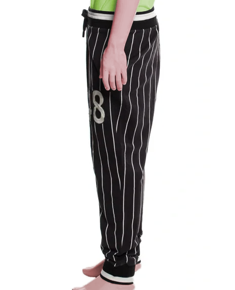 Black Cotton Men Sports Trouser
