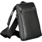 Black Recycled Polyester Men Shoulder Bag