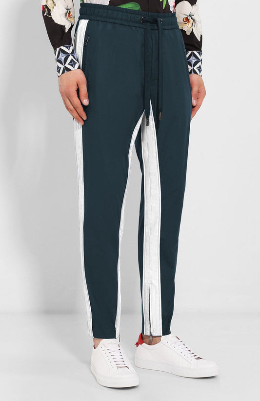 Blue Cotton Men Sweatpant